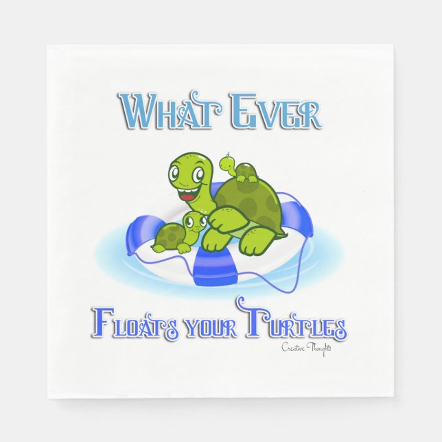 Whatever Floats Your Turtles 3 Napkin (Front)