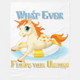 Whatever Floats Your Unicorn Fleece Blanket