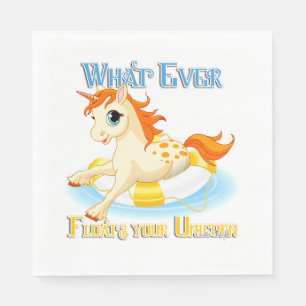 Whatever Floats Your Unicorn Napkin