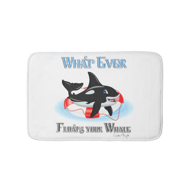 Whatever Floats Your Whale 2 Bath Mat (Front)