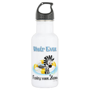 Whatever Floats Your Zebra 3 532 Ml Water Bottle