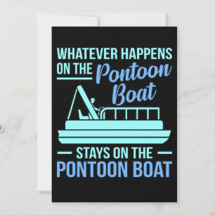 Whatever Happens On Boat Boating Sailor Cruise Lov Invitation