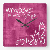 Whatever, I'm late anyway - hot pink