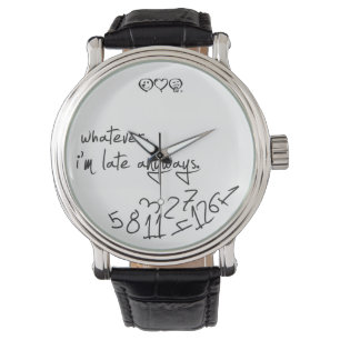 whatever, I'm late anyways - modern black & white Watch