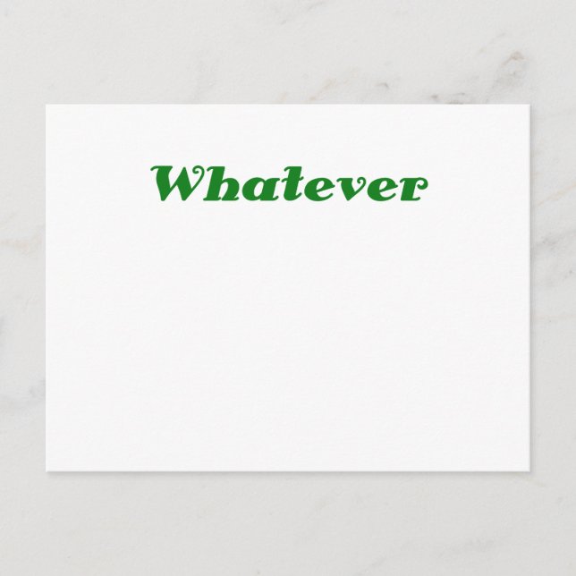 Whatever Postcard (Front)