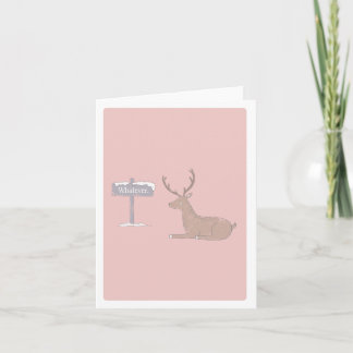"whatever" Sarcastic christmas/holiday reindeer Card