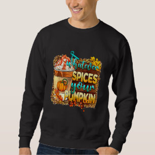 Whatever Spices Your Pumpkin Leopard Pumpkin Fall Sweatshirt