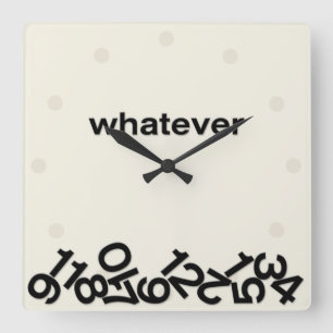 Whatever Square Wall Clock