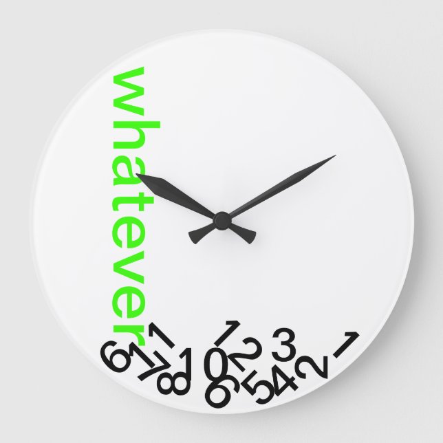 Whatever the Time! Large Clock (Front)