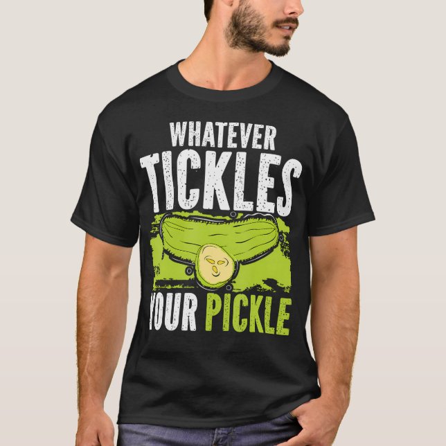 Whatever Tickles Your Pickle Vegetable Cucumber Pi T-Shirt (Front)