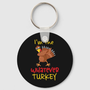 Whatever Turkey Matching Family Group Thanksgiving Key Ring