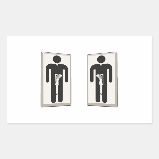 Whatever Turns You On Gay Male Light Switch Rectangular Sticker (Front)