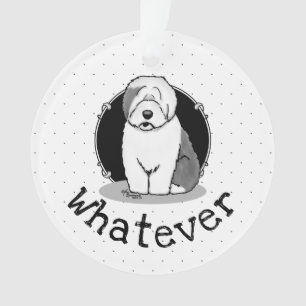 Whatever What Old English Sheepdog (Grey 1) Cute Ornament