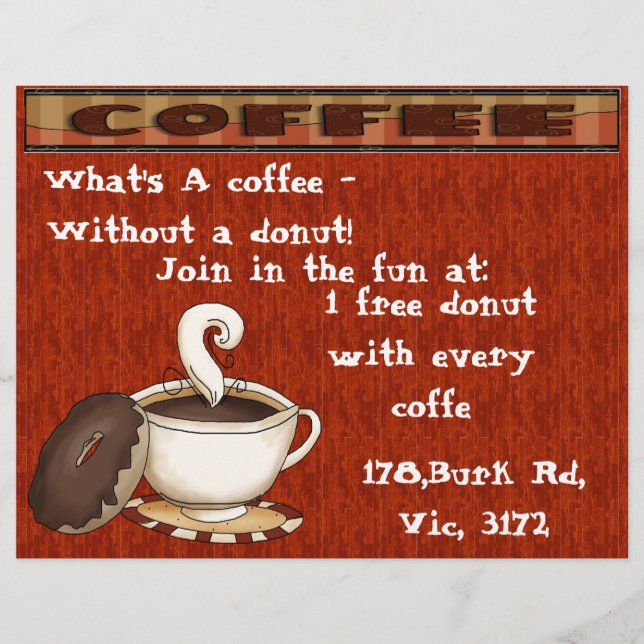 What's a coffee - Without a doughnut! Flyer (Front)