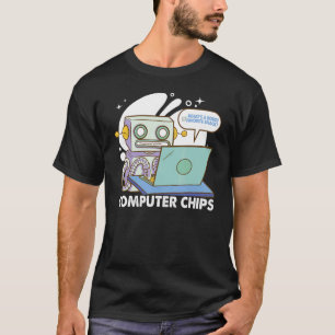 What's A Robot Favourite Snack Dad Jokes T-Shirt