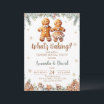 What's Baking Gingerbread Gender Reveal Invitation<br><div class="desc">What's Baking Gender Reveal Invitation. Gingerbread Guess the Gender Party Invite. Winter Boy Or Girl. He or She.</div>
