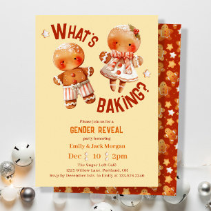 What's Baking Gingerbread Gender Reveal  Invitation