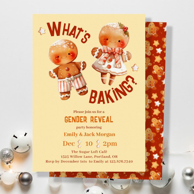 What's Baking Gingerbread Gender Reveal  Invitation (Creator Uploaded)