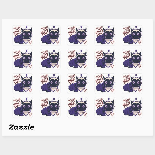 What's Behind You? Square Sticker (Sheet)
