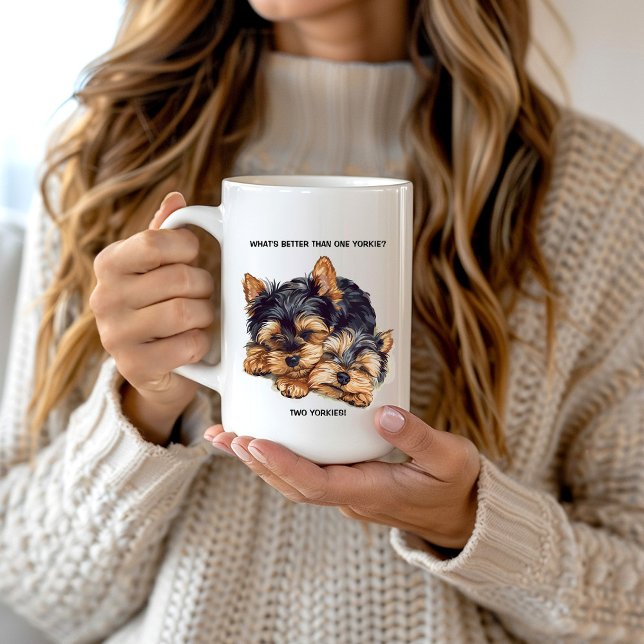 What's better than one yorkie? Two yorkies! Coffee Mug (Creator Uploaded)