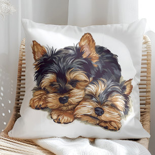 What's better than one yorkie? Two yorkies! Cushion