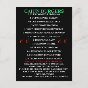 What's Cooking? Recipe - Post Card