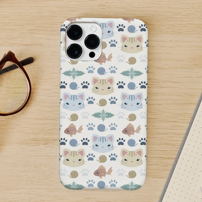 What's Cool, Kitty Cat in Gray and Beige Case-Mate iPhone Case (Creator Uploaded)