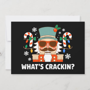 What's Crackin Christmas Nutcracker Funny Xmas Holiday Card