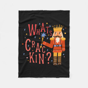 Whats Crackin Fun Christmas Nutcracker Xmas Men Wo Fleece Blanket