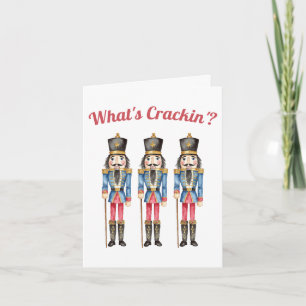 What's Crackin'? Watercolor Nutcracker Christmas Card