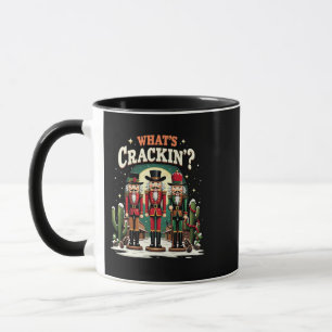What's Cracking Nutcracker Cactus Christmas Funny Mug