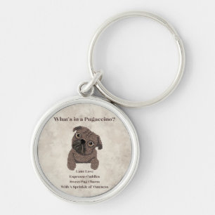 What's in a Pugaccino-Cute Dog-Pug- Key Ring