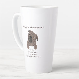 What's in a Pugaccino-Cute Dog-Pug- Latte Mug