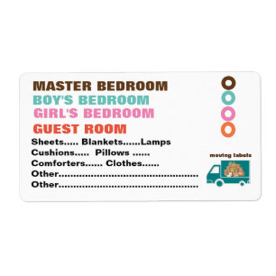What's In The Box ?- Moving  Labels - Bedroom