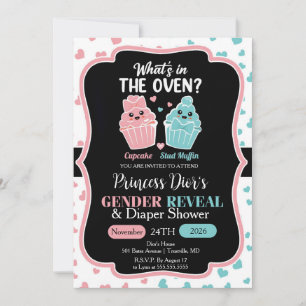 What's in the Oven Gender Reveal Invitation