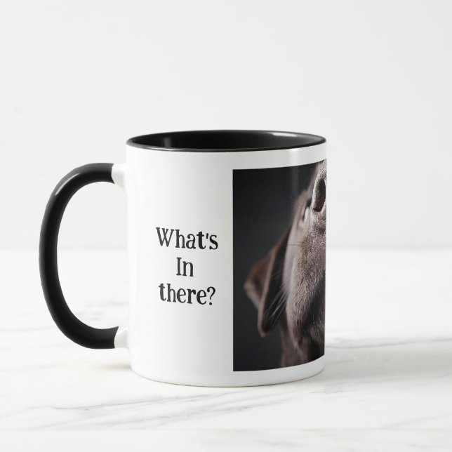 What's In There Nosey Dog Mug (Left)