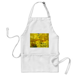 What's in Your Oven? apron Yellow Irises Humour