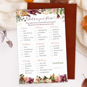 What's in your Purse   Autumn Fall Floral