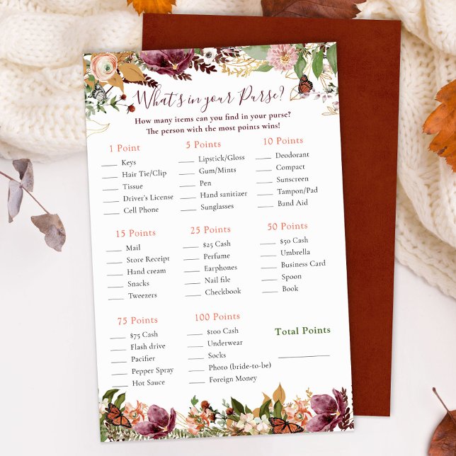 What's in your Purse | Autumn Fall Floral (Creator Uploaded)