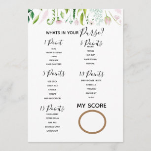 what's in your purse baby shower game mum to be invitation