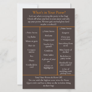 What's in Your Purse? Bachelorette Party Game