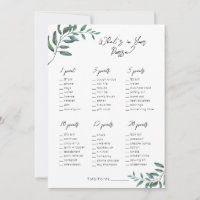 What's in your purse- Bridal / Baby Shower Game