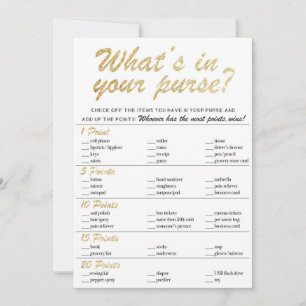 What's in your purse bridal game