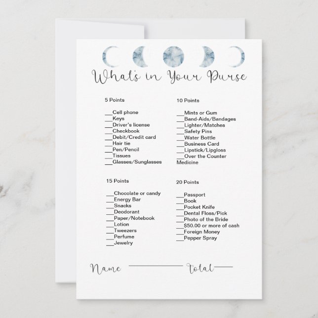 What's In Your Purse Hanging Lights Bridal Shower Invitation (Front)