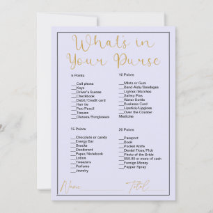 What's In Your Purse Lavender Bridal Shower Invitation