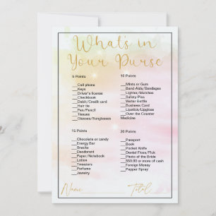 What's In Your Purse Pastel Clouds Bridal Shower Invitation