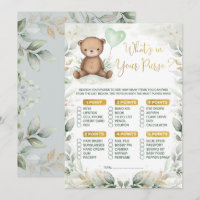 What's in Your Purse Teddy Bear Balloon Baby Game