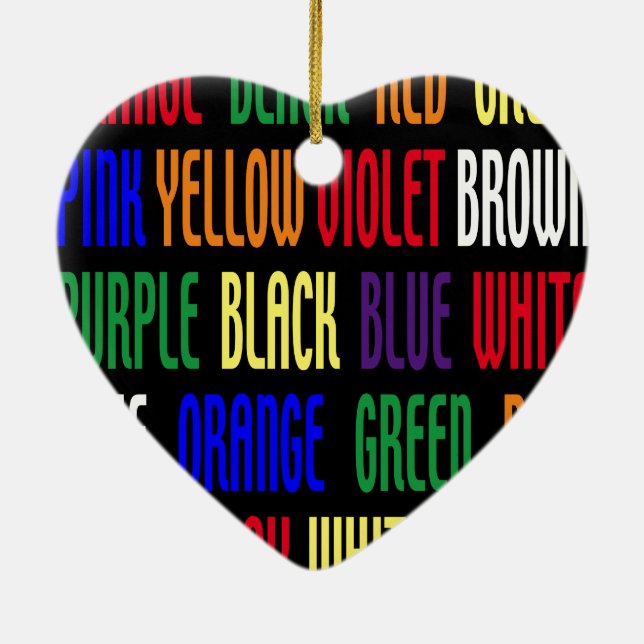 What's My Colour Ceramic Ornament (Back)