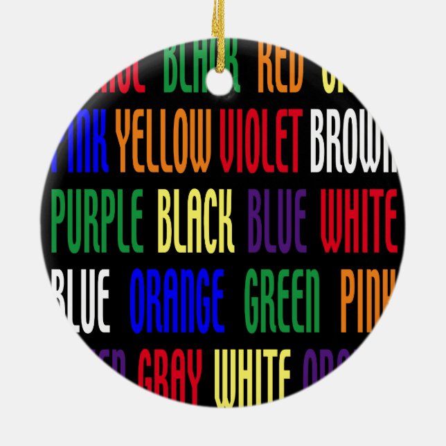 What's My Colour Ceramic Ornament (Back)