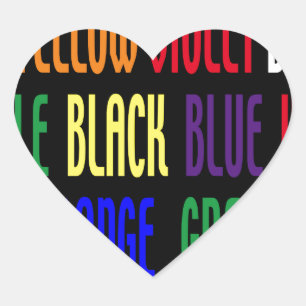 What's My Colour Heart Sticker